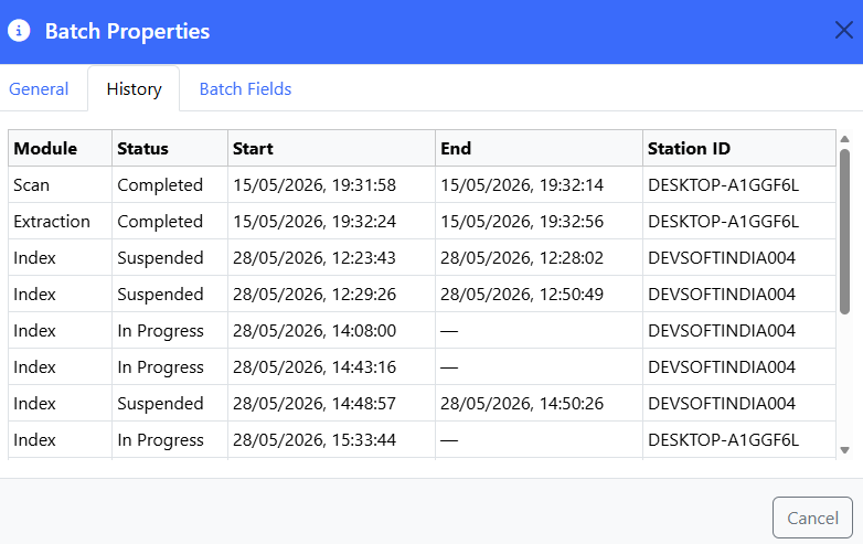History Tab