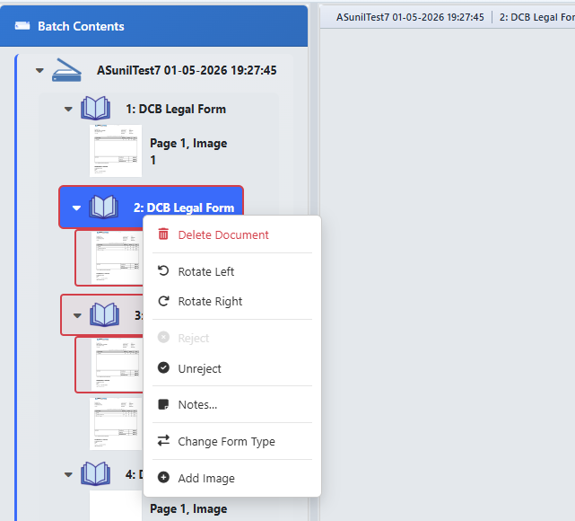 Rejecting and Unrejecting Toolbar
