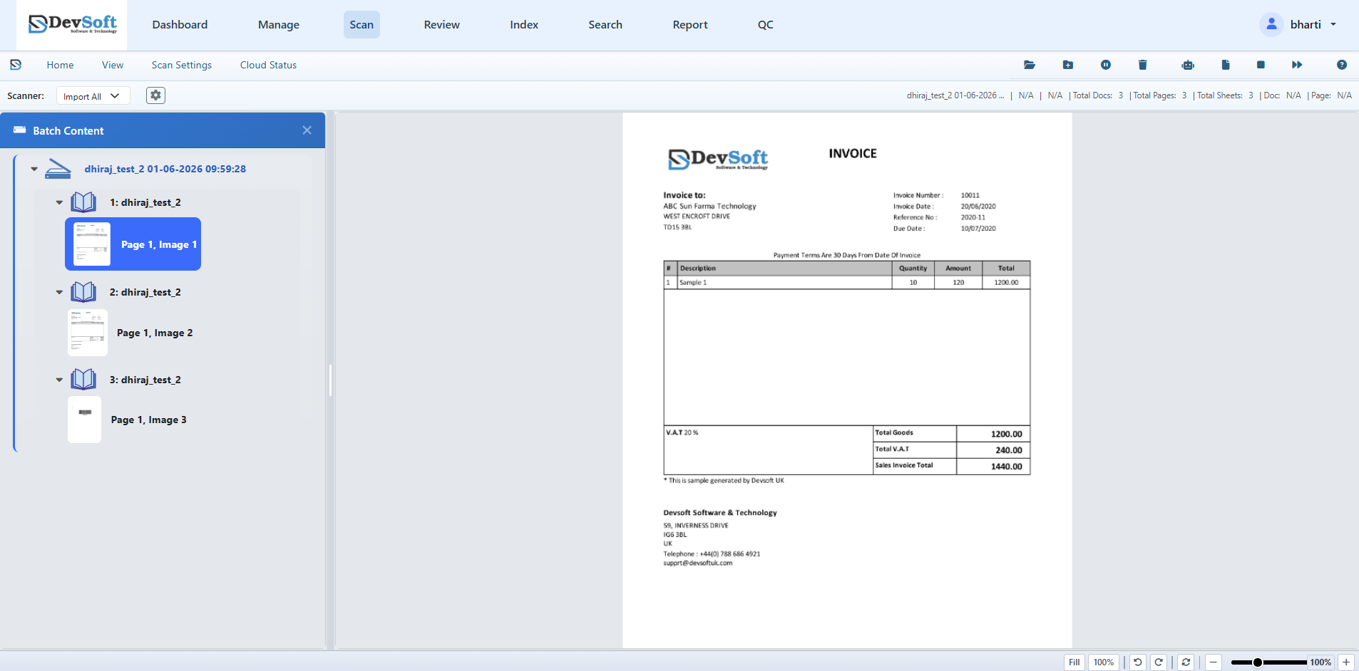 Web Scanning Workspace