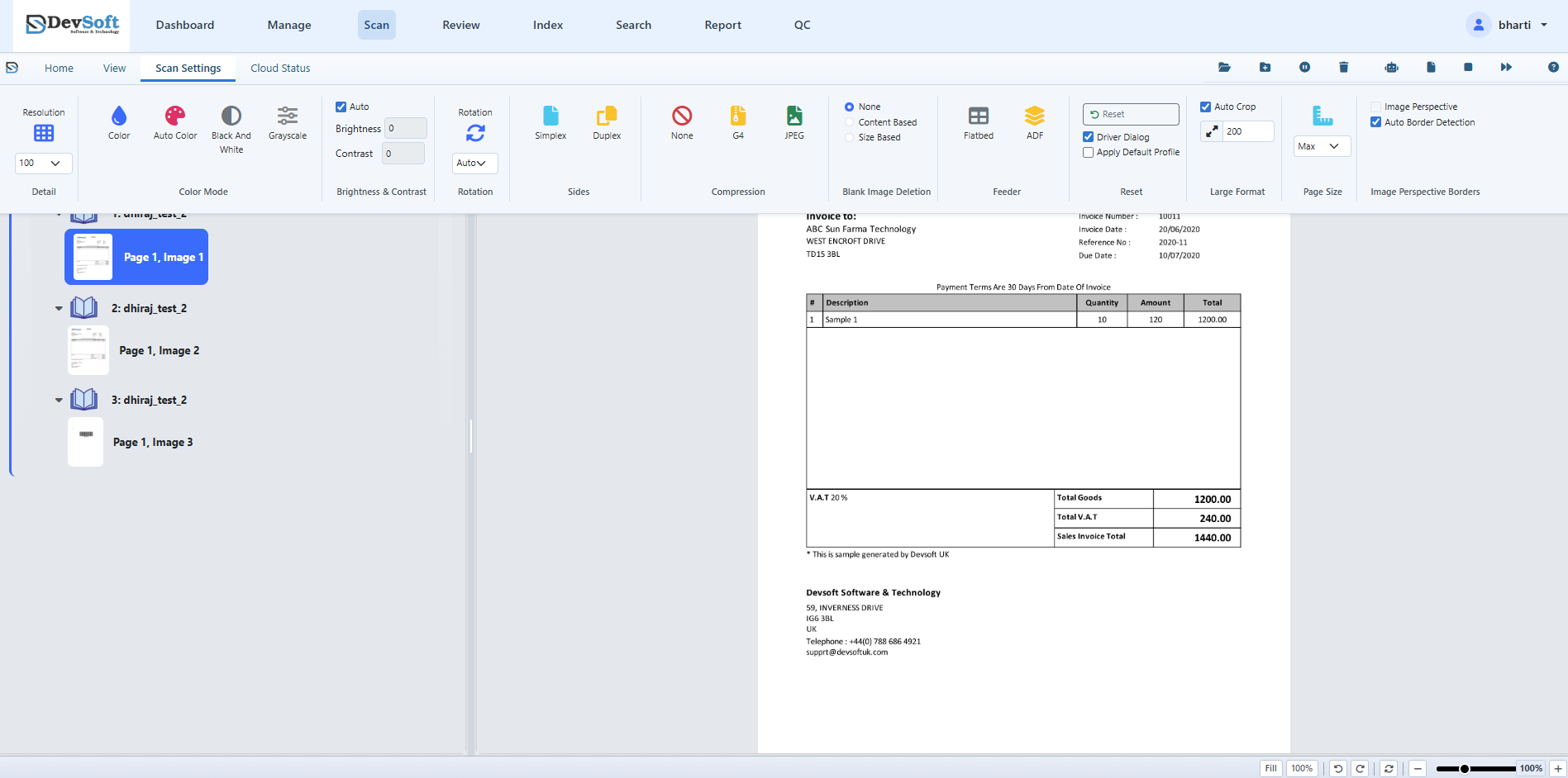 Scan Settings Ribbon Tab