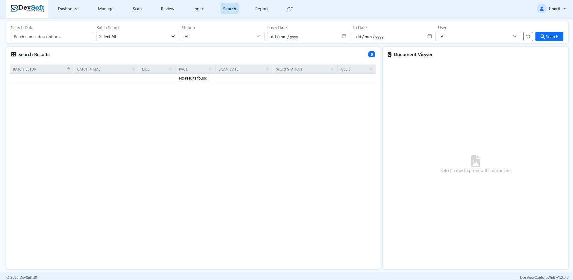 Search Workspace