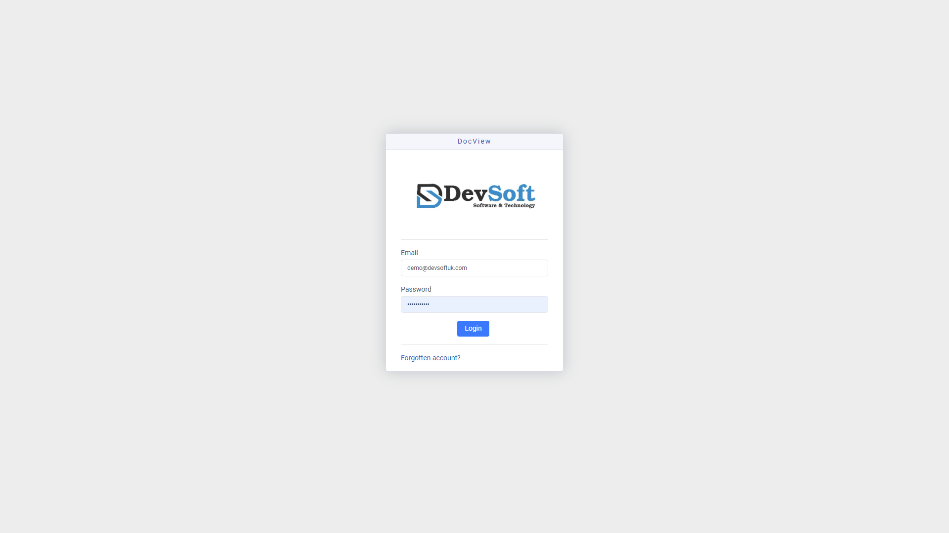 Login Screen