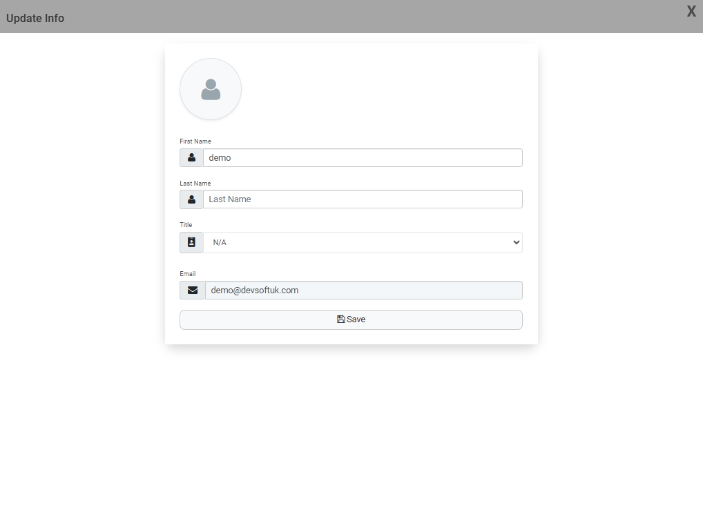 Update Personal Details Modal