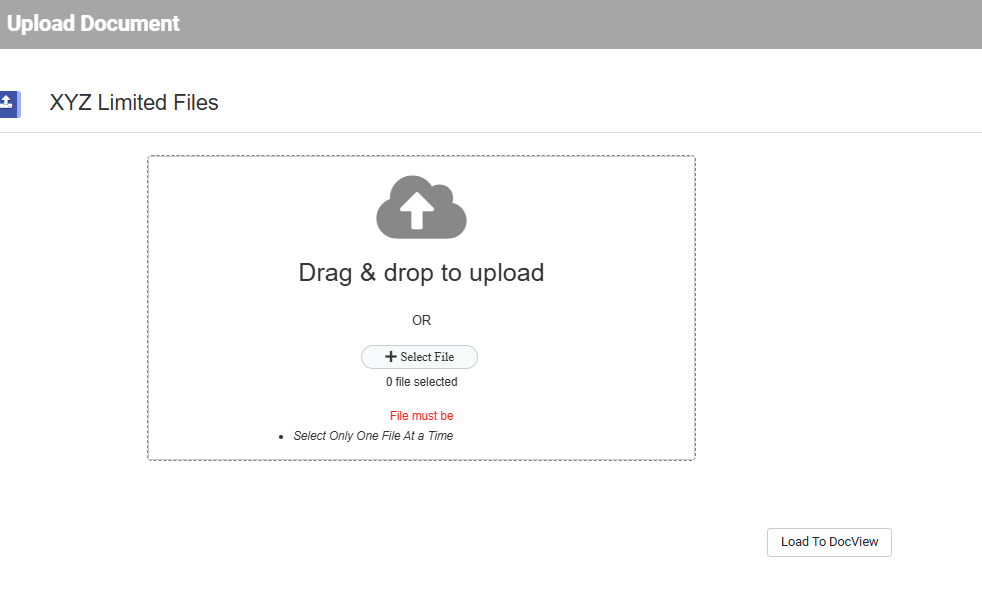 Upload Page
